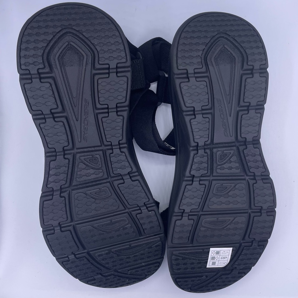 SKECHERS mens sport d’lux walker black sandals Size 12 - Picture 8 of 10